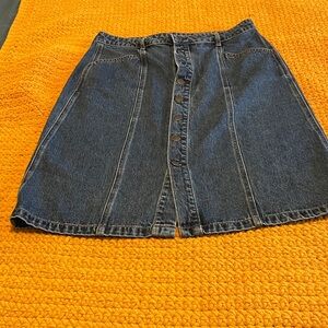 Old Navy Dark Blue Denim A-Line Skirt
